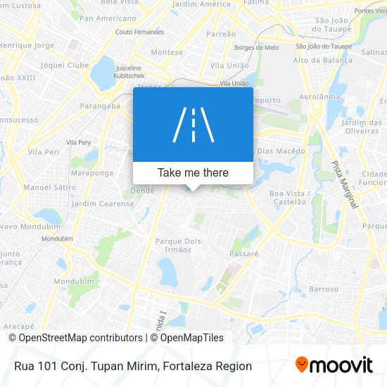 Rua 101 Conj. Tupan Mirim map