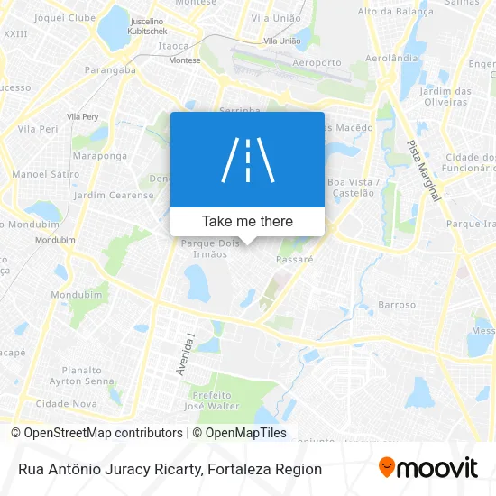 Rua Antônio Juracy Ricarty map