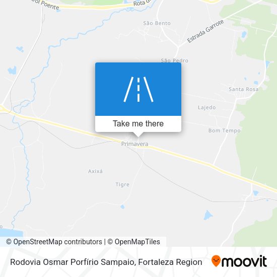 Rodovia Osmar Porfírio Sampaio map