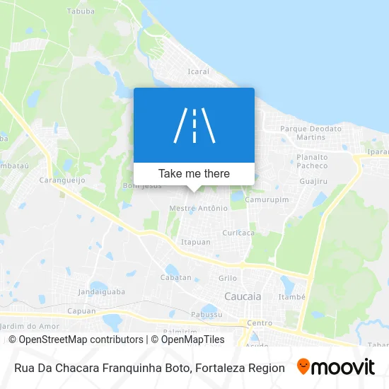 Rua Da Chacara Franquinha Boto map