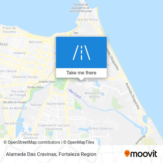 Alameda Das Cravinas map