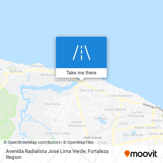 Mapa Avenida Radialista José Lima Verde