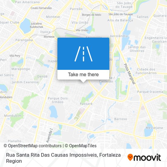 Rua Santa Rita Das Causas Impossíveis map