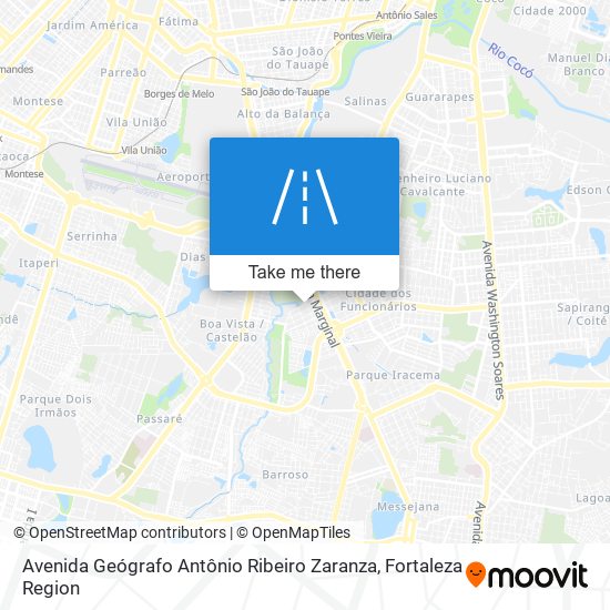 Avenida Geógrafo Antônio Ribeiro Zaranza map