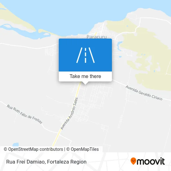 Rua Frei Damiao map