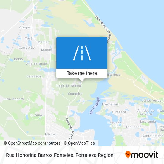 Rua Honorina Barros Fonteles map
