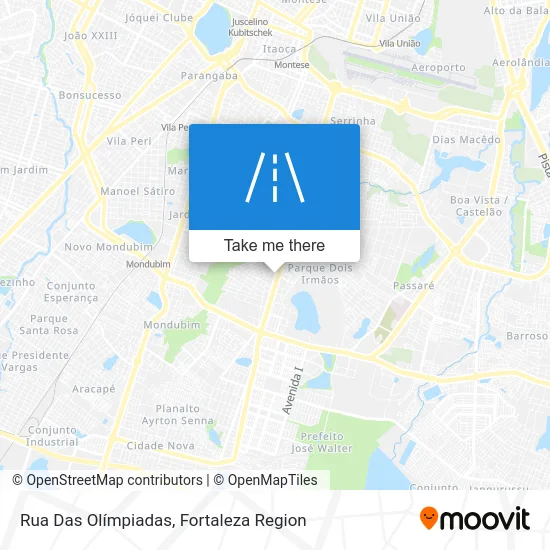 Rua Das Olímpiadas map