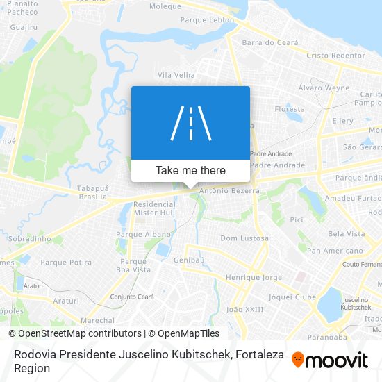 Rodovia Presidente Juscelino Kubitschek map