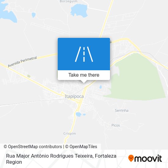 Rua Major Antônio Rodrigues Teixeira map