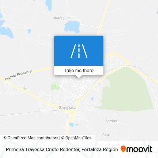 Primeira Travessa Cristo Redentor map