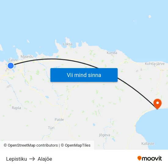 Lepistiku to Alajõe map