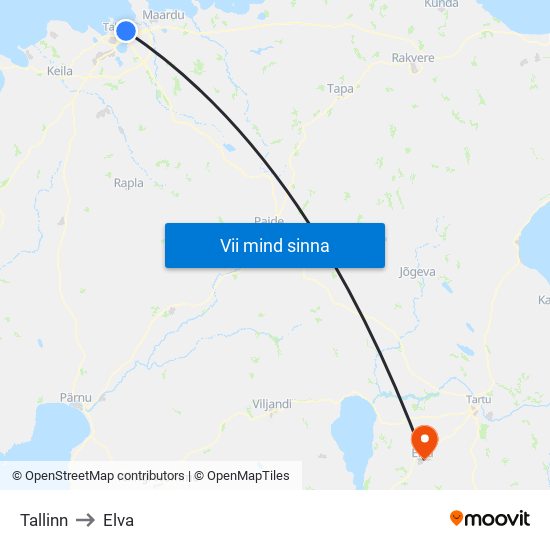 Tallinn to Tallinn map