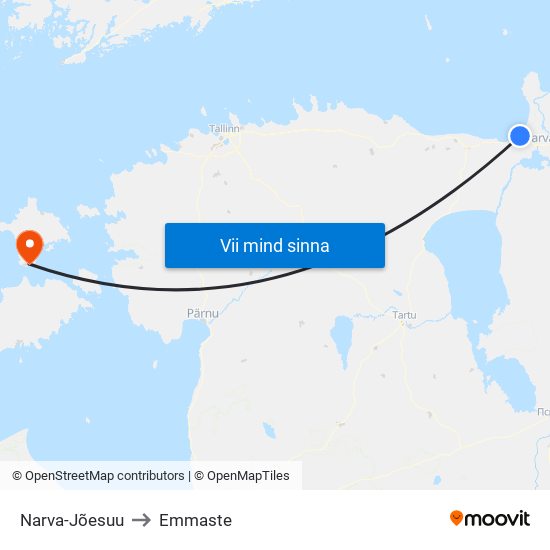 Narva-Jõesuu to Emmaste map