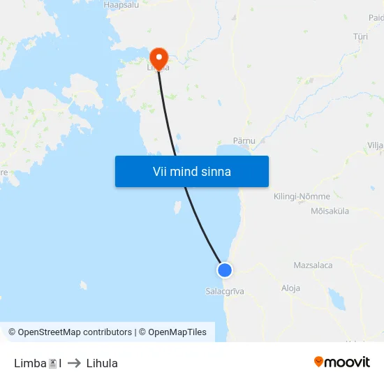 LimbaI to Lihula map