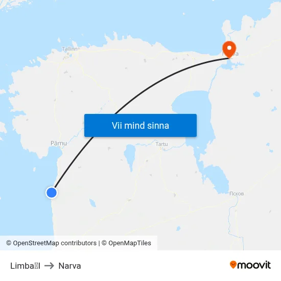 LimbaI to Narva map