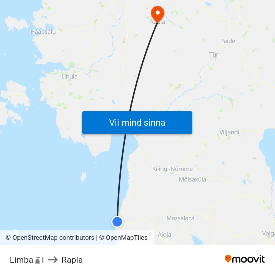 LimbaI to Rapla map