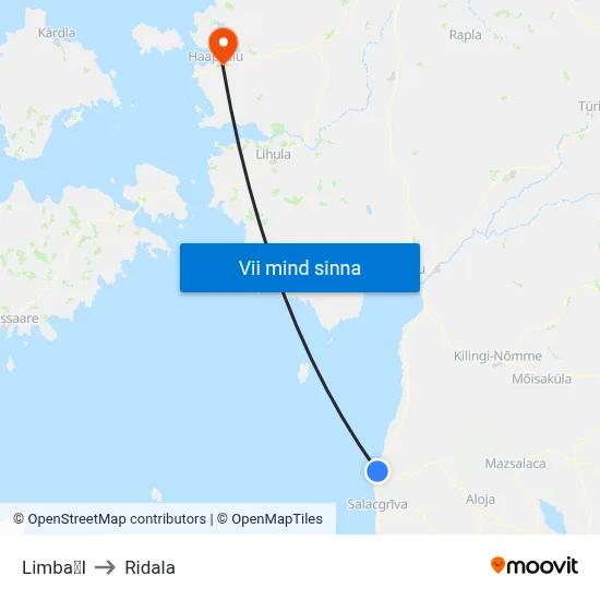 LimbaI to Ridala map