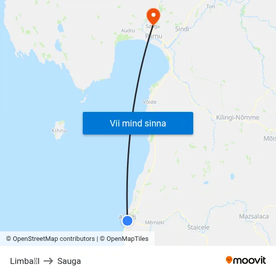 LimbaI to Sauga map