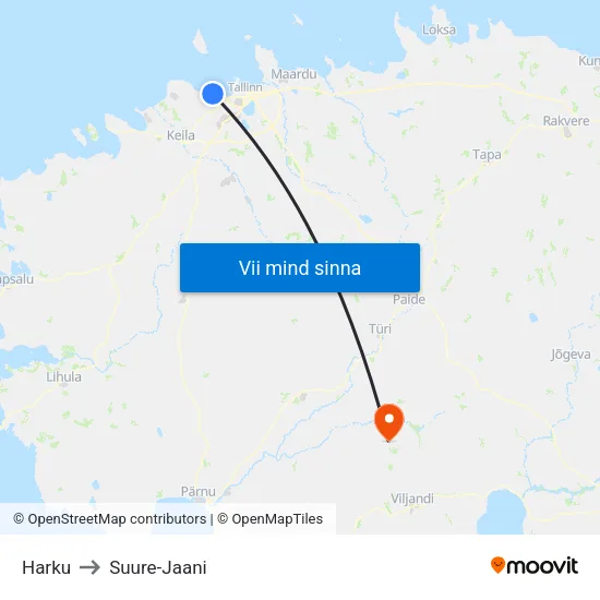 Harku to Suure-Jaani map