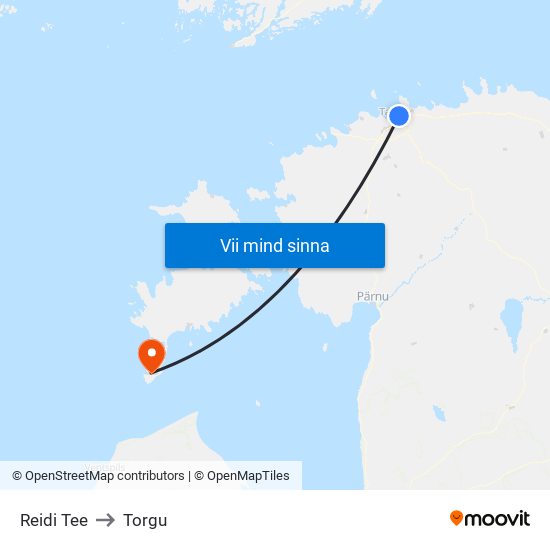 Reidi Tee to Torgu map
