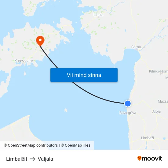 LimbaI to Valjala map