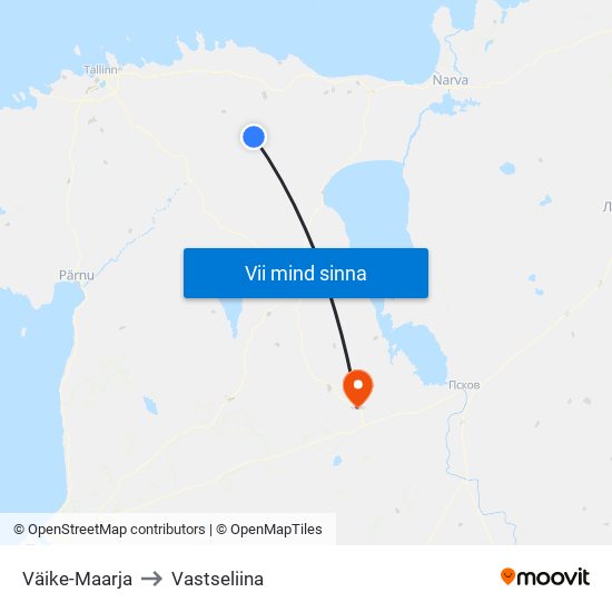 Väike-Maarja to Vastseliina map