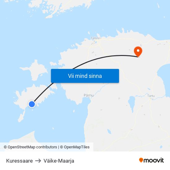 Kuressaare to Väike-Maarja map