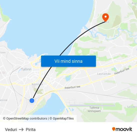 Veduri to Pirita map