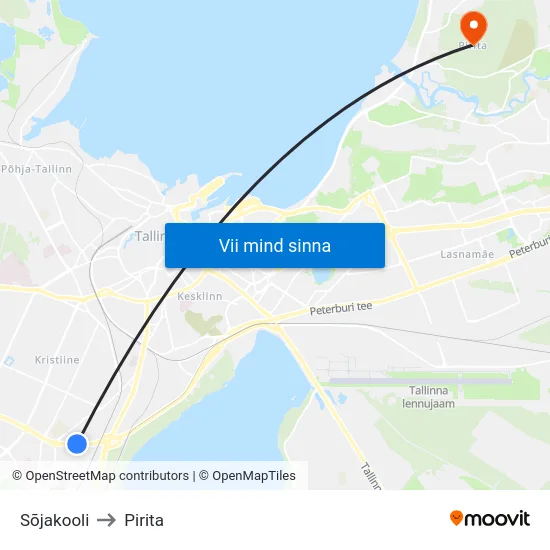 Sõjakooli to Pirita map