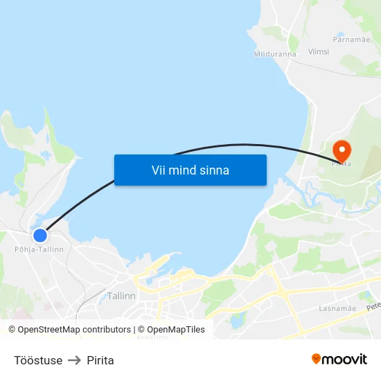 Tööstuse to Pirita map