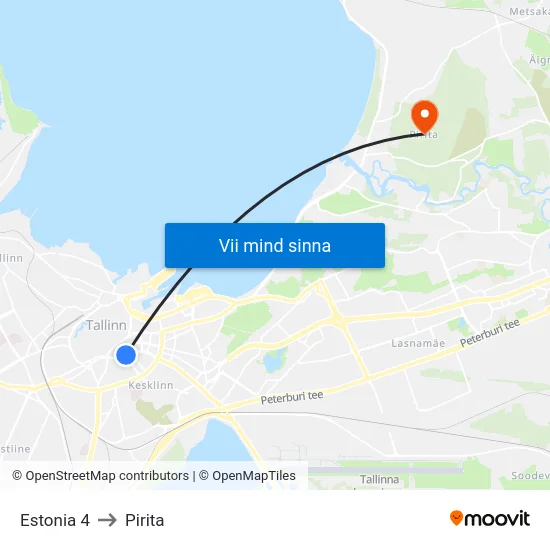 Estonia 4 to Pirita map