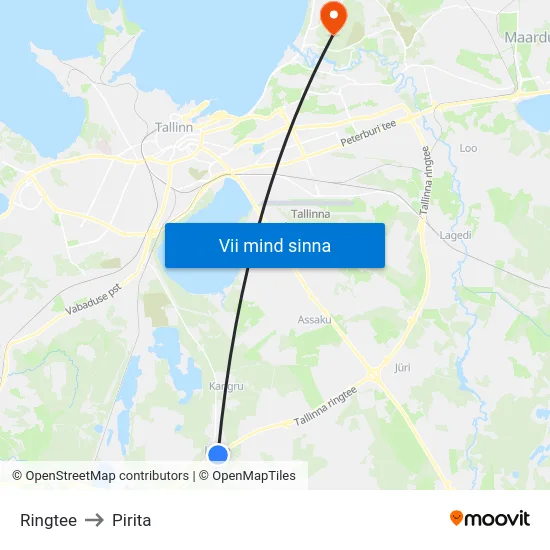 Ringtee to Pirita map
