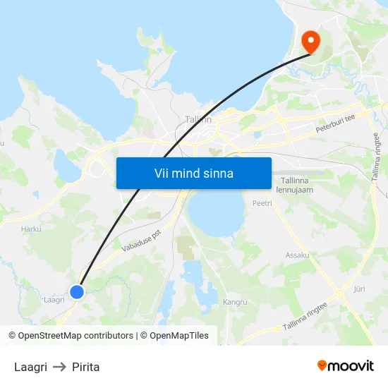 Laagri to Pirita map