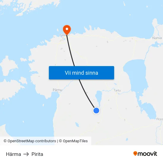 Härma to Pirita map