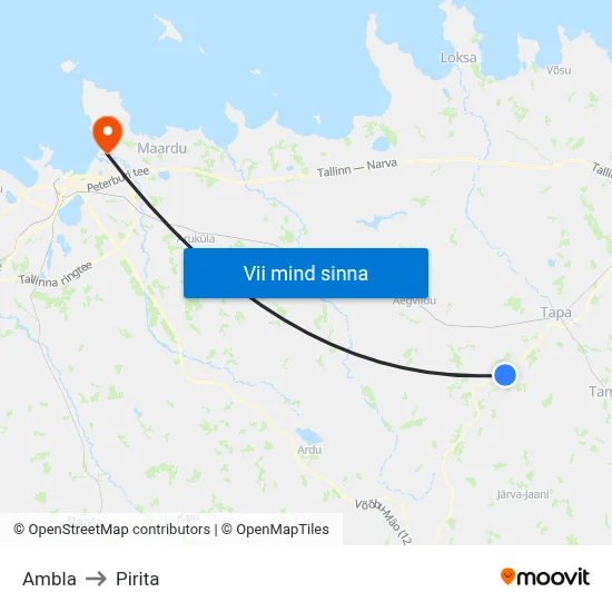 Ambla to Pirita map