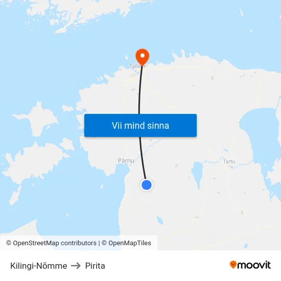 Kilingi-Nõmme to Pirita map