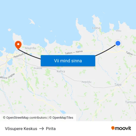Võsupere Keskus to Pirita map