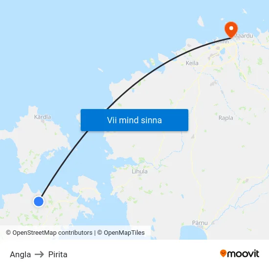 Angla to Pirita map