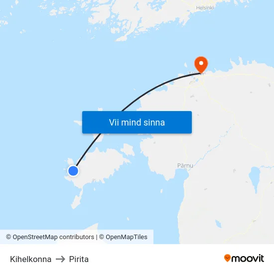 Kihelkonna to Pirita map