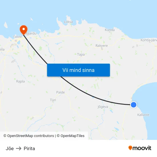 Jõe to Pirita map