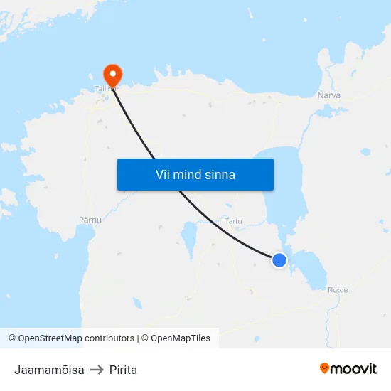 Jaamamõisa to Pirita map