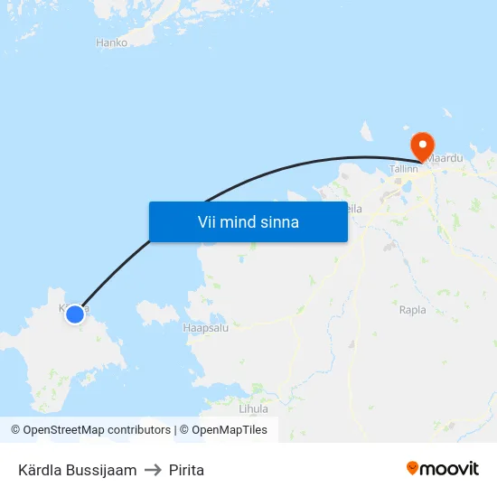 Kärdla Bussijaam to Pirita map
