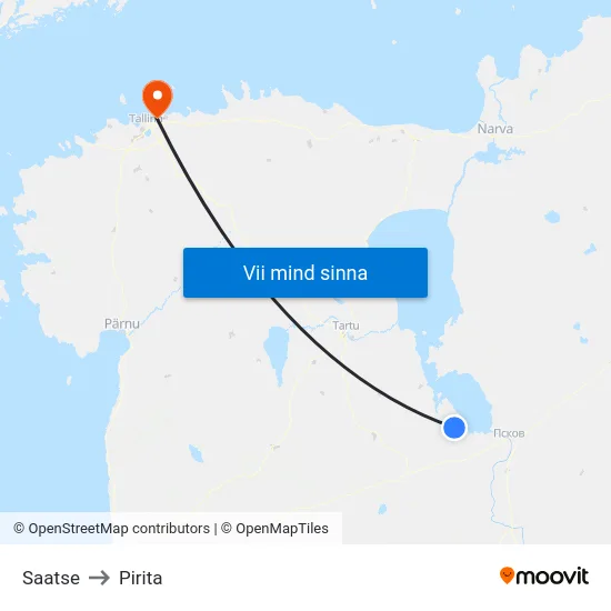 Saatse to Pirita map