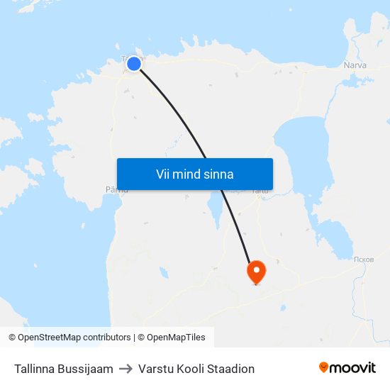 Tallinna Bussijaam to Varstu Kooli Staadion map