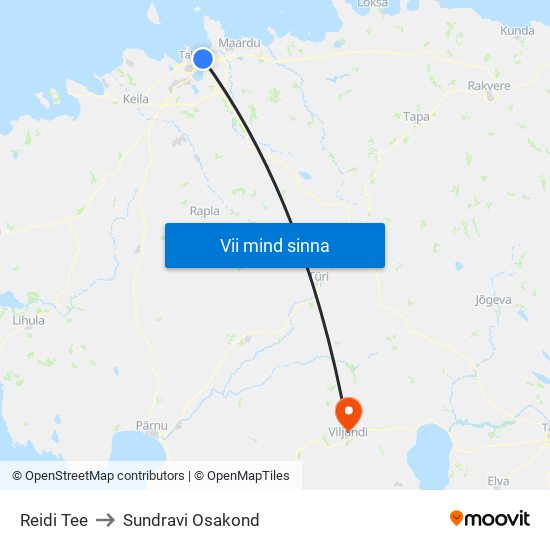 Reidi Tee to Sundravi Osakond map