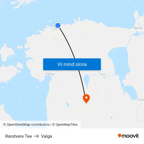 Randvere Tee to Valga map