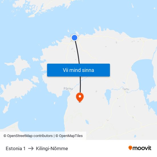 Estonia 1 to Kilingi-Nõmme map