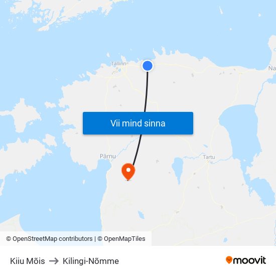 Kiiu Mõis to Kilingi-Nõmme map