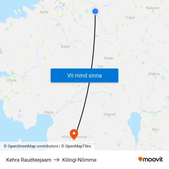 Kehra Raudteejaam to Kilingi-Nõmme map