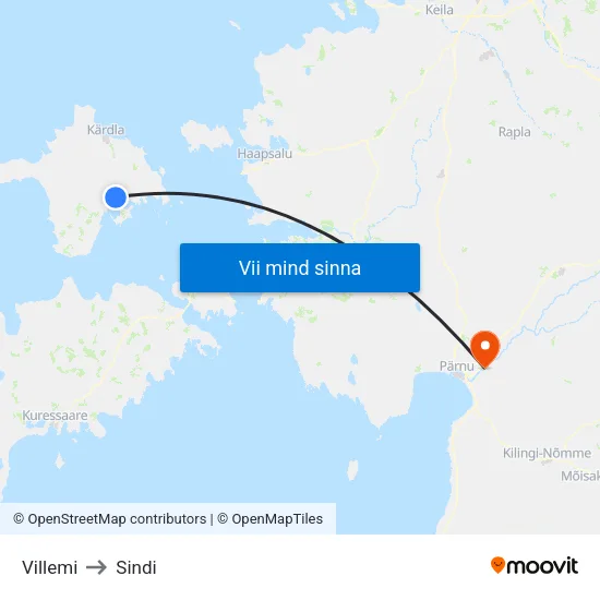 Villemi to Sindi map